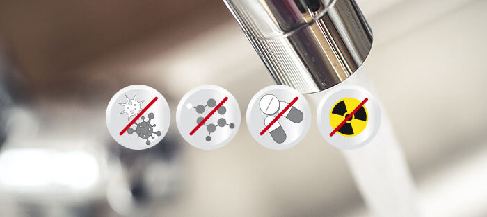 Trinkwasserhahn mit Schadstoffen