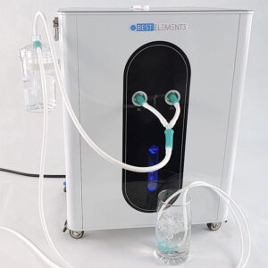 Wasserstoffinhalator Brownsgas H2-3000 Front mit Behälter, Glas und Nasenkanüle