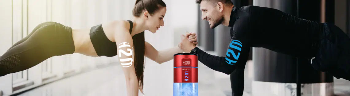 Workout Training Wasserstoffwasser mit H2Master Wasserstoffbooster